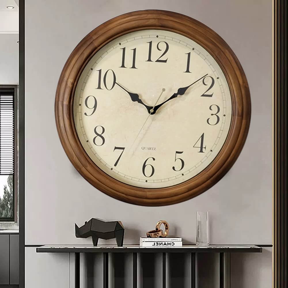 Amazon.com: CHIRAY 16-Inch Solid Wood Silent Non-Ticking
